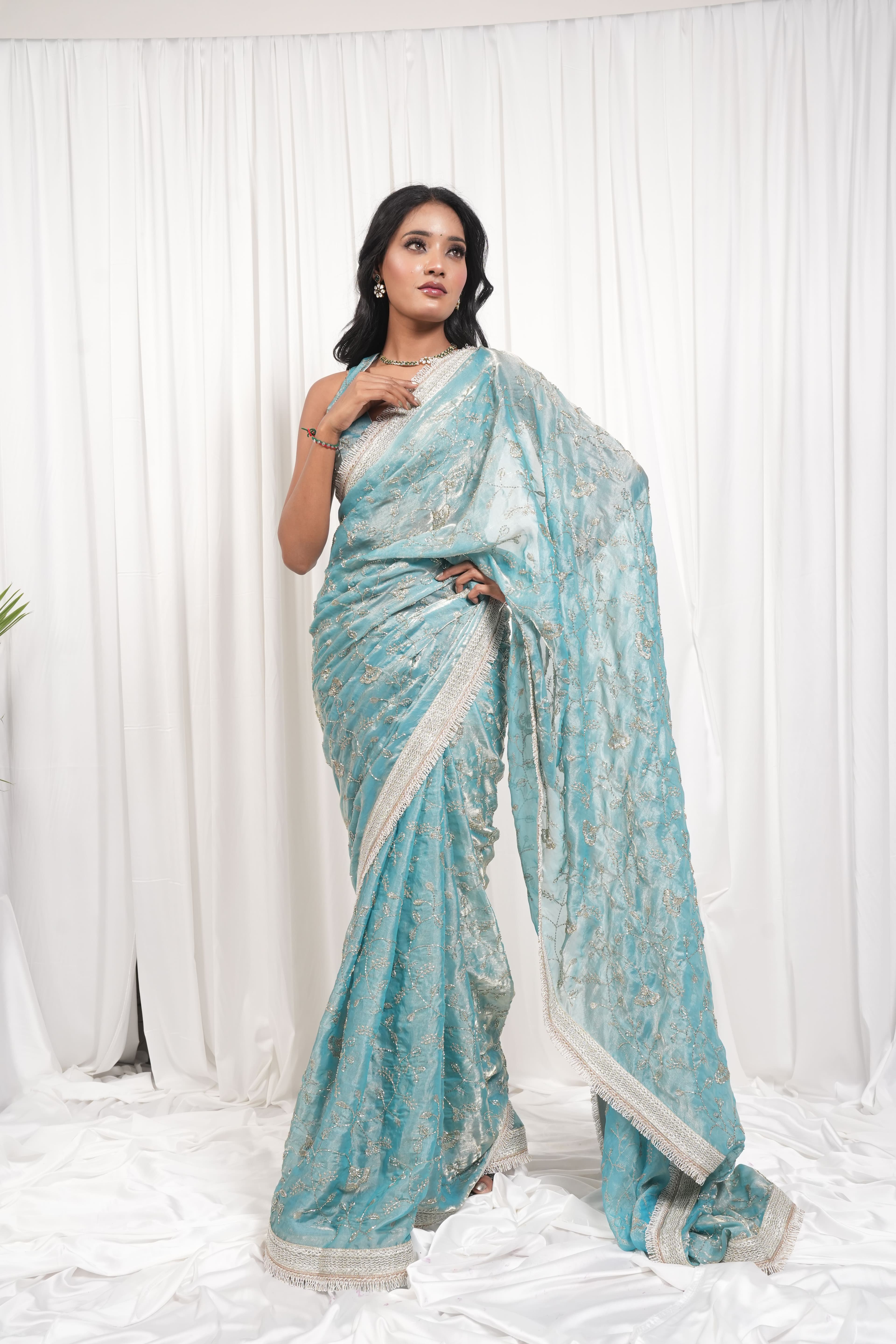 Sage green geometric diamond kurta with palazzo pants 2