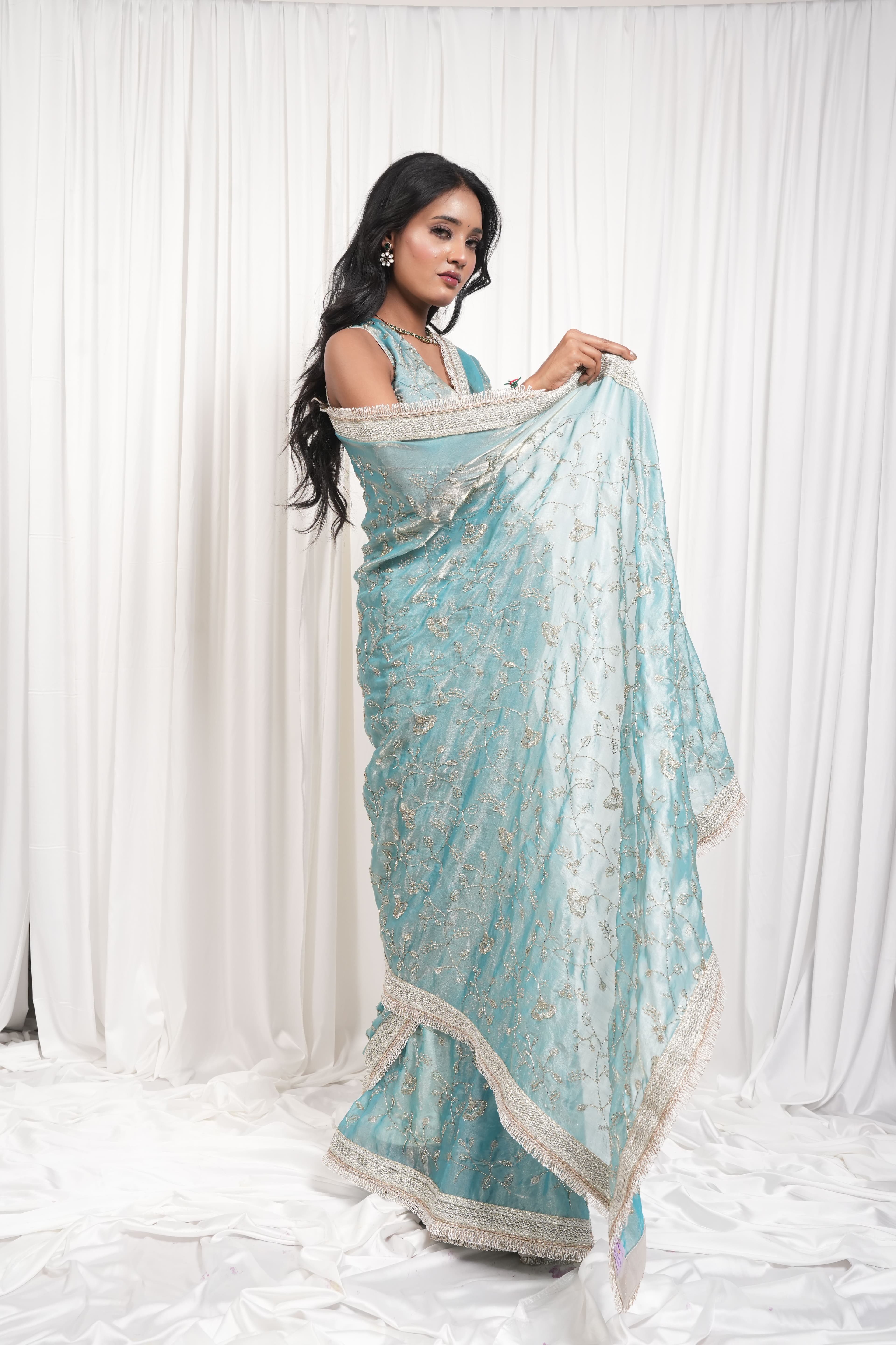 Sage green geometric diamond kurta with palazzo pants 7