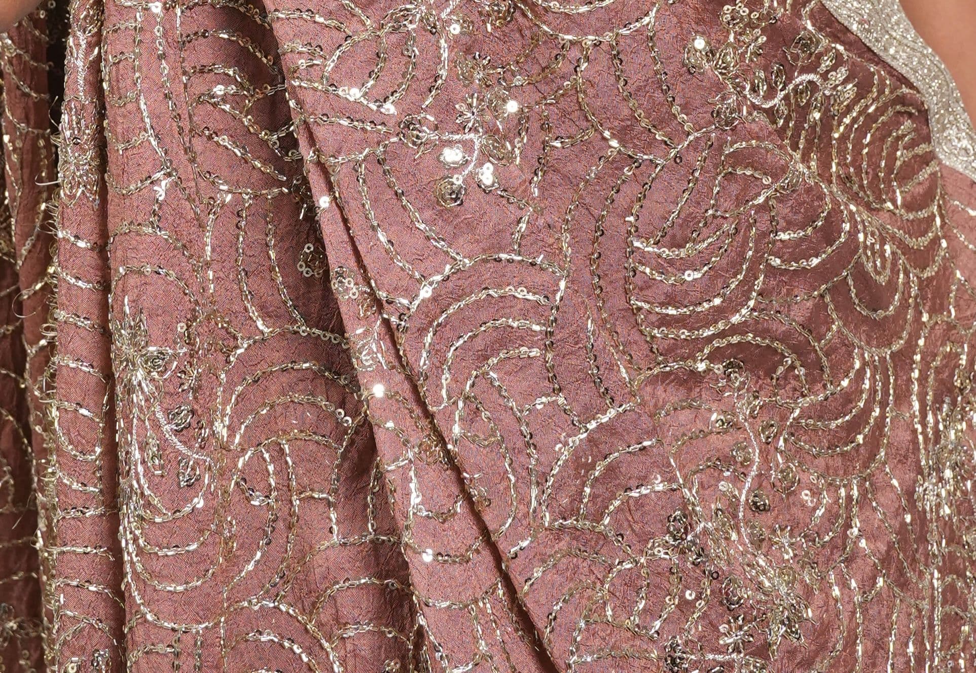 Gulabi Noor – Dusty Rose Embellished Saree